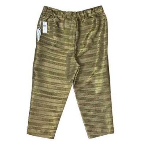 Anthropologie LP Maeve Melyssa Jacquard Trousers Pants Gold Chevron Evening - Picture 5 of 8